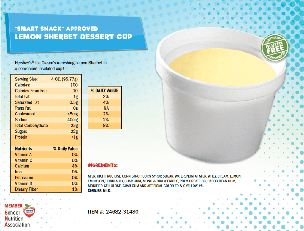 lemon dessert cup info