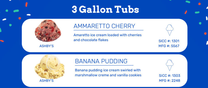 southern ice cream 3 gallon tubs