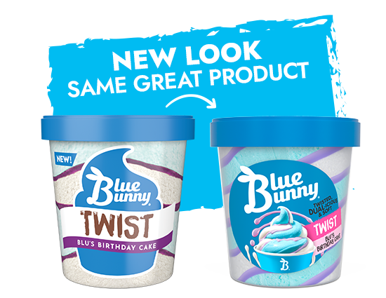 Blue Bunny Blu's Birthday Cake Twist Pints