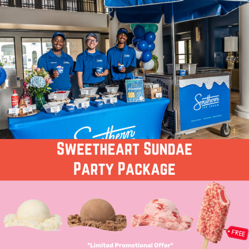 sweetheart ice cream sundae party starting at 100 svgs **limited reservation availability**